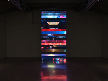 Christian Marclay, Subtitled, exhibition view. Courtesy of Paula Cooper Gallery