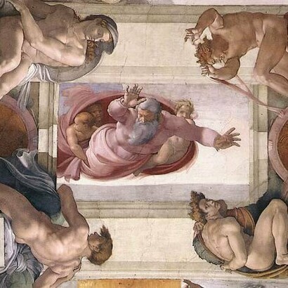 Michelangelo Buonarroti, Separazione della terra dalle acque, 1511