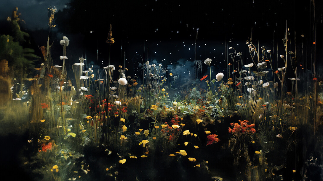Mary Mattingly, Lotic shoal, 2023. Courtesy of Robert Mann Gallery