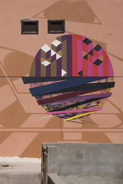 Remi Rough, LX.One and Yesbee collaborative mural Marrakesh (detail) - Photo © Ian Cox 2016
