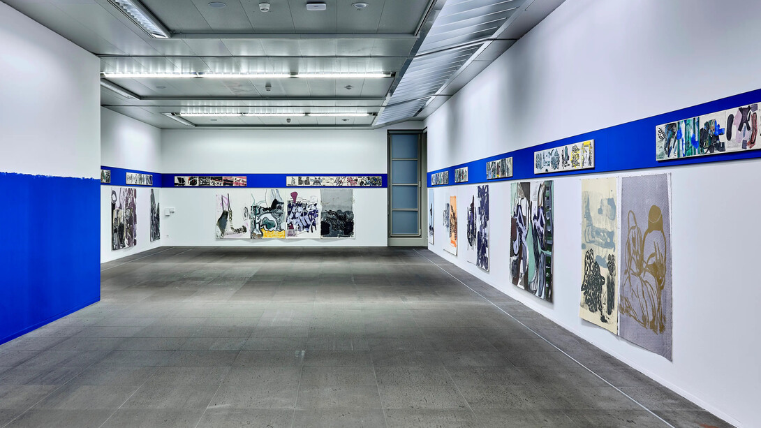 Amy Sillman, Oh, clock! (part 1), exhibition view. Courtesy of Kunstmuseum Bern