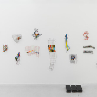 Franck Scurti, Grids of life, exhibition view. Courtesy of Meessen