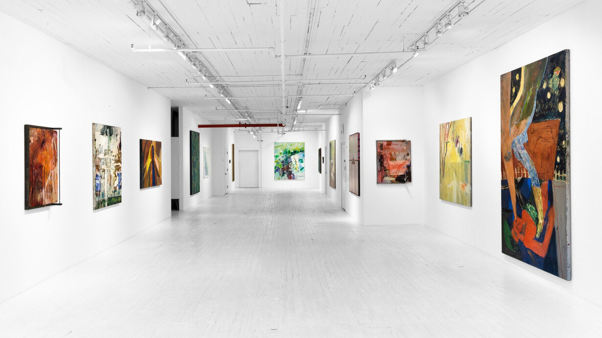 Various artists, Across the pond contemporary painting in London, exhibition view. Courtesy of Eric Firestone Gallery