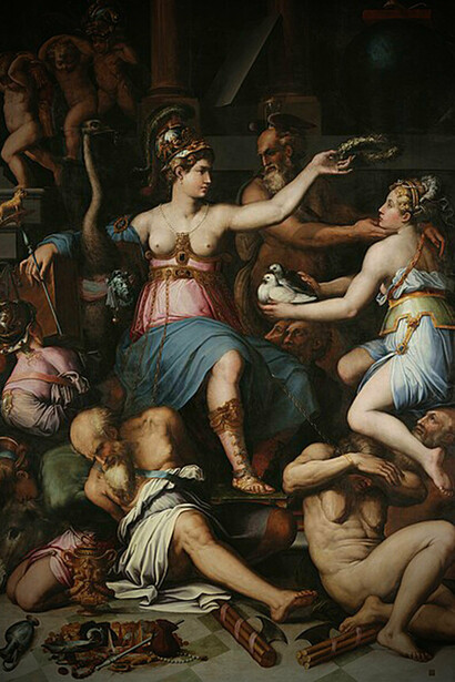 Allégorie de la justice, de la vérité et des vices, Giorgio Vasari