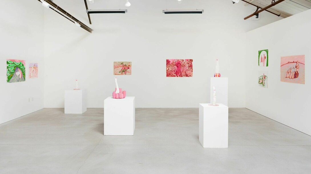 Kathleen Henderson, Bruised fruit, exhibition view. Courtesy of Anglim/Trimble Gallery