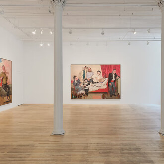 Kati Heck, Dear cobalt monsters, exhibition view. Courtesy of Bortolami Gallery