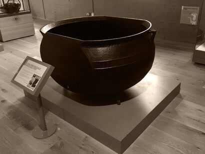 Olla ballenera en el Ironbridge Gorge Museum en Coalbrookdale, Shropshire, Inglaterra. Foto cortesía del museo