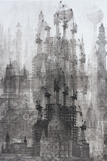 Annemarie Petri, The city and time, 2022. Courtesy of Childs Gallery