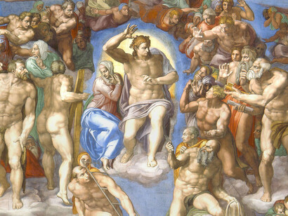 Michelangelo, Giudizio Universale, dettaglio, Cappella Sistina, Roma