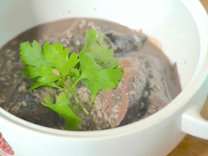Arroz de lampreia cremoso em caneca