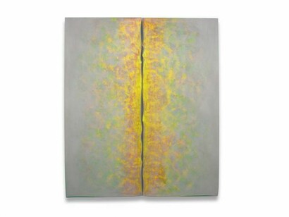 Robert Yasuda, Life Line, 2013, acrylic on fabric on wood, 84 x 72 inches