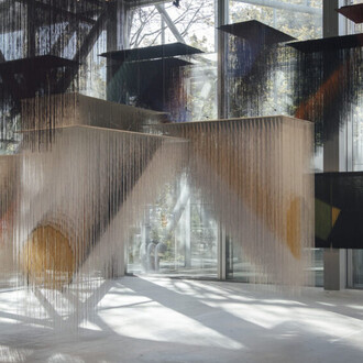 Olga de Amaral, exhibition view. Courtesy of Fondation Cartier