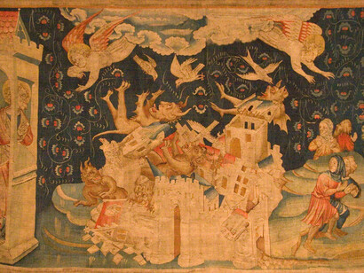La caduta di Babilonia, arazzo dell'Apocalisse, Angers