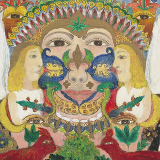 Minnie Evans, Untitled (Face with crown and angels) (detail). Courtesy of High Museum of Art