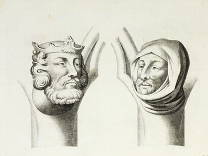 Adornos góticos en la iglesia catedral de York, 1795