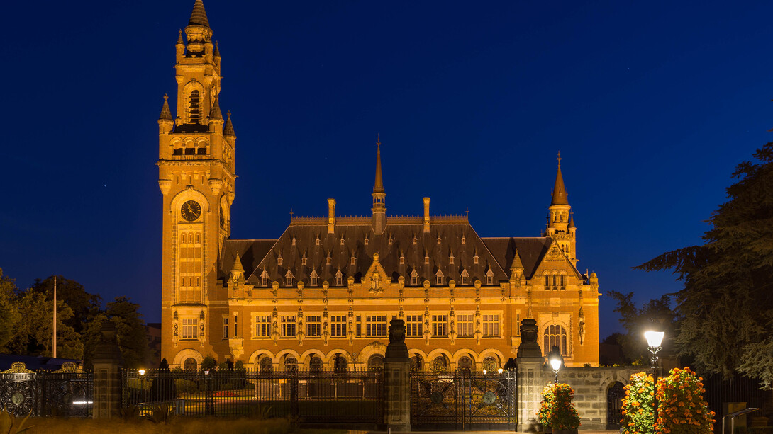 The Peace Palace in The Hague, Netherlands