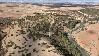 Fotografia aerea da drone del sito di Oued Beht, Marocco. Foto: A. Garcia-Molsosa e T. Wilkinson, Archivio OBAP