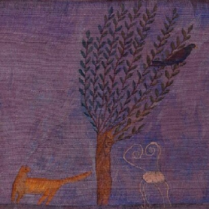 The Hidden Heart, 2000 ©Lynne Curran, high warp tapestry, silk, cotton, fine wools and linen. Commissioned by Glasgow Museums for The Gallery of Modern Art collection (G.O.M.A.)