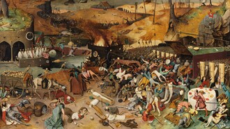 Pieter Bruegel il Vecchio, "Il trionfo della morte", 1562, dettaglio. Museo del Prado, Madrid, Spagna
