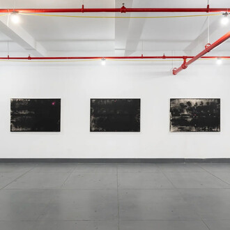 Martha Graham, Chino Amobi and Aaron Curry, exhibition view. Courtesy of Meredith Rosen Gallery