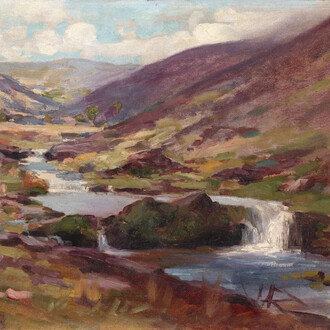 Harry Phelan Gibb, Chalk stream nr Brendon (detail), c.1919-25. Courtesy of Frestonian Gallery