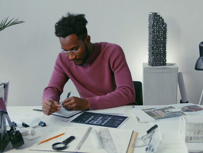 With every stroke, the architect seeks to balance functionality and sustainability, redefining the possibilities of material selection through parametric design