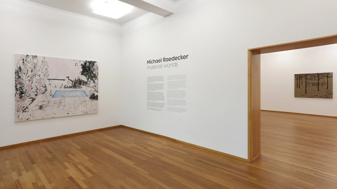 Michael Raedecker, material worlds, exhibition view. Courtesy of GRIMM Gallery