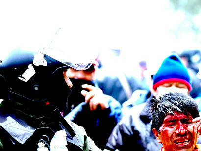 Protests and repression during the first moments of the coup