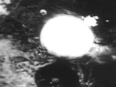 Mushroom cloud nuclear explosion in Nagasaki, Japan, 1945