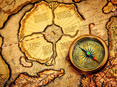 Il Nord secondo un'antica mappa geografica