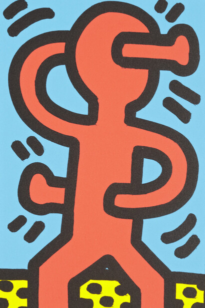 Keith Haring, The collection. Keith Haring, painting on display. Courtesy of the Phoenix Art Museum
