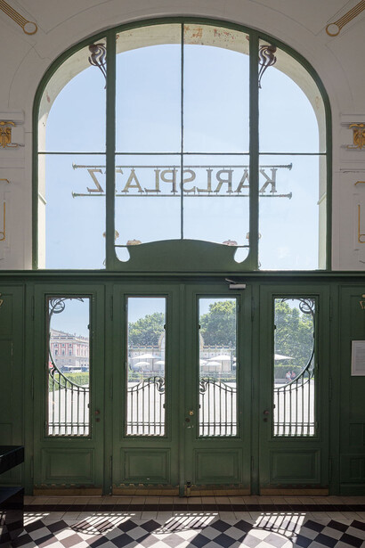 Otto Wagner pavilions at Karlsplatz, exhibition view. Courtesy of Musa Museum