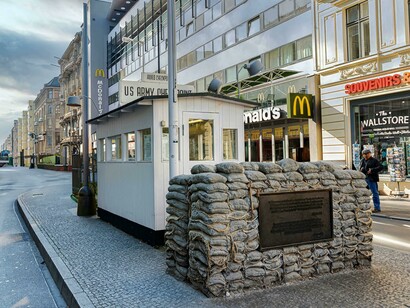 Checkpoint Charlie, best-known Berlin Wall crossing point, Berlin, Germany