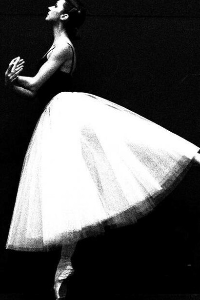 Profile view of ballerina woman