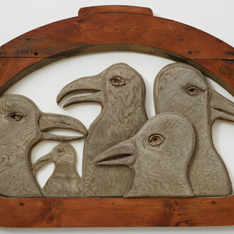 Bernard Langlais, "Gulls", 1970s. Wood. 36 × 59 1/2 × 2 5/8 in. (91.4 ×151.1 × 6.7 cm). Museum purchase with a grant from the Charles E. Merrill Trust