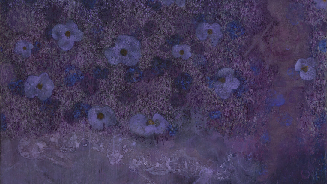 Oliver Bak, Violets banquet, 2024. Courtesy of Sprüth Magers Gallery