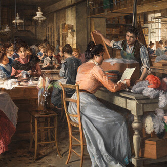 Johann Hamza, Decorative feather factory (detail), 1902. Courtesy of Dom Museum Wien