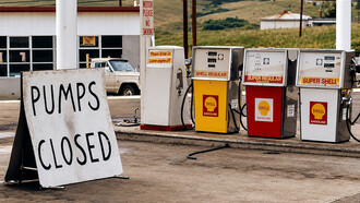 As fuel shortages deepened, empty pumps and closed stations became symbols of a nation brought to a standstill