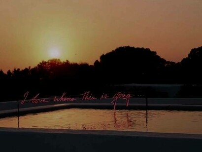 Olivia Steele, I love where this is going, pink, 2016