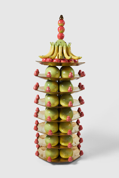 Stephanie H. Shih, Offering (ash tower), 2023. Courtesy of the Cantor Arts Center