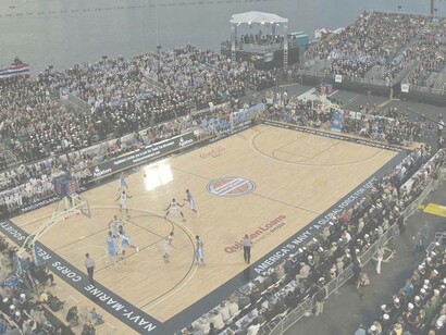 A picturesque view of San Diego hosting an NCAA Men's Division I basketball game