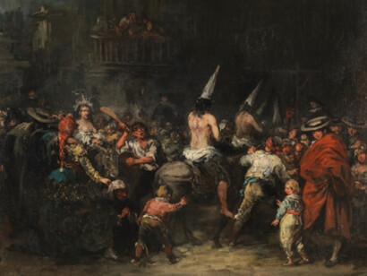 Condenados por la Inquisición, Hacia 1860. Óleo sobre lienzo, 77,5 x 91,5 cm. Courtesy of Museo del Prado