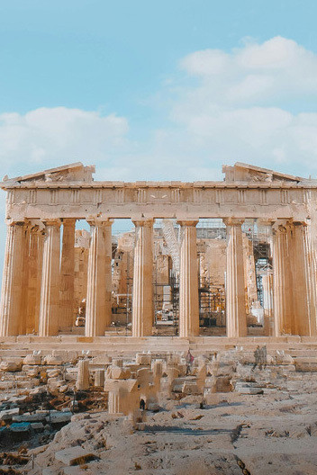 Ruinas del Templo del Partenón, Acrópolis de Atenas, Grecia