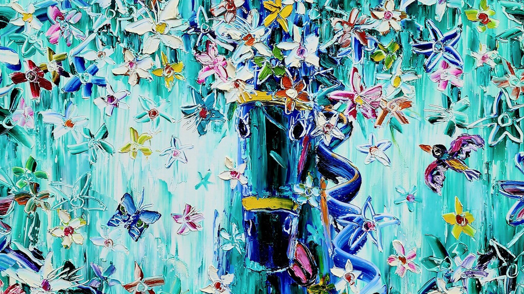 Seok-Yong Kim, Phoenix Green. Courtesy of Kate Oh Gallery