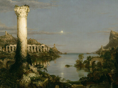 Thomas Cole, Desolación, quinta y última pintura de la serie La vida del Imperio, 1836