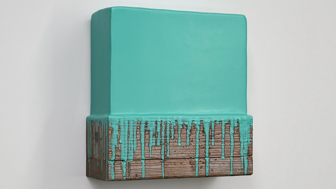 Johannes Girardoni, Dripbox - Phthalo blue green, 2024. Courtesy of PDX Contemporary Art Gallery