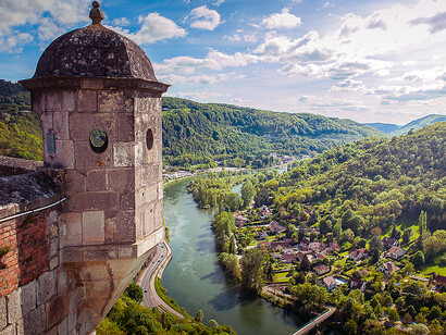 Vista de Besançon, capital del Franco Condado