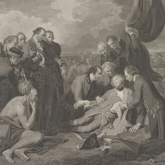 William Woollett after Benjamin West, The death of General Wolfe (detail), 1776. Courtesy of Yale Center for British Art
