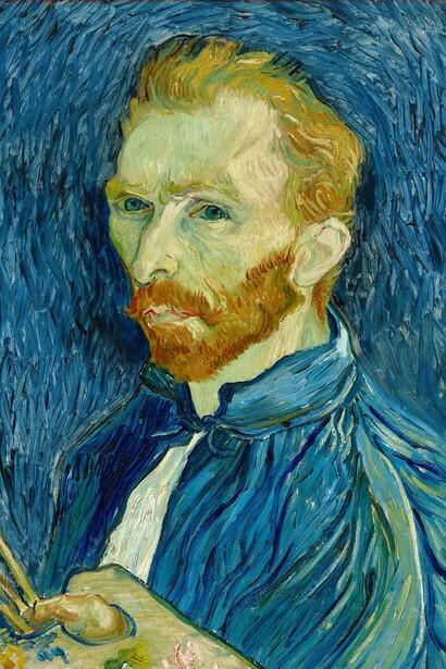 Vincent Van Gogh, "Autoritratto", 1889, National Gallery of Art, Washington, USA. Fu dipinto all’interno del manicomio, il primo giorno dopo il suo recupero da un lungo crollo mentale