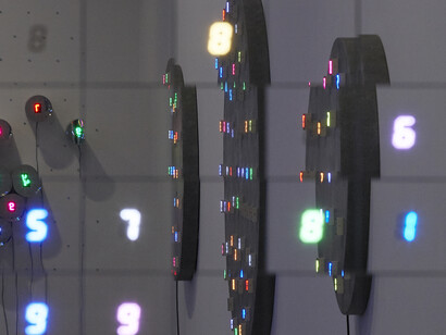 Tatsuo Miyajima, Many lives, exhibition view. Courtesy of Lisson Gallery